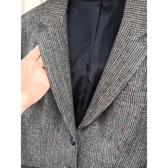 VTG EC Cross County‎ Fashions Womens 100% Pure Wool Blazer SZ 12 Navy Blue Lined - Picture 3 of 16